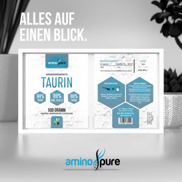 taurin pulver etikett